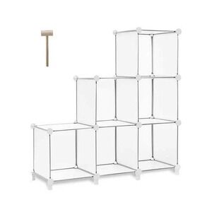 TomCare 6 Cube Storage Organizer Modular Interlocking Shelving White